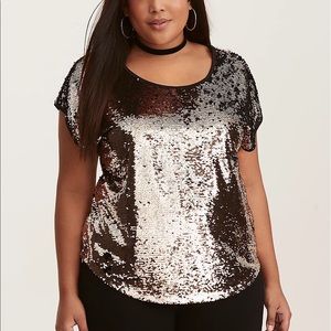 Torrid NWOT Gold Sequin Top | Plus Size 4X